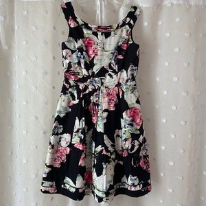 WHBM Floral Sleeveless Aline Dress with Belts